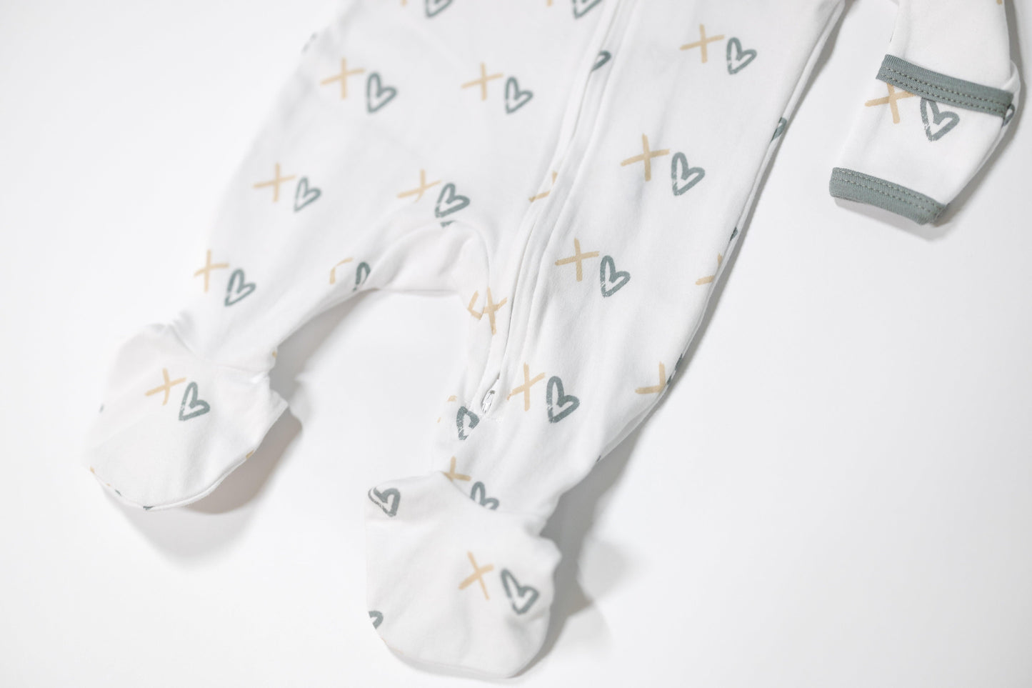 XOXO - Two Way Zipper Organic Cotton Sleep & Play Pajamas - CARLOMAR