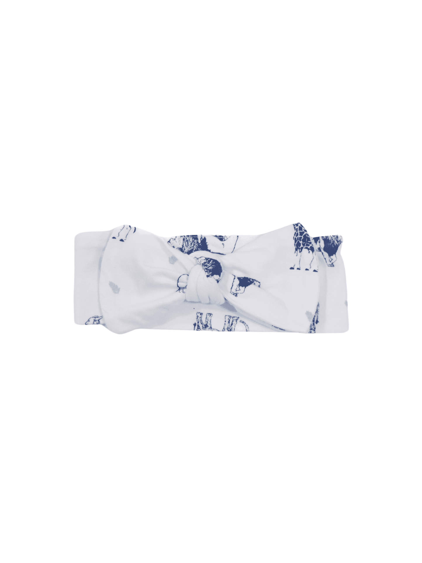 Blue Safari Lite - Organic Cotton Baby Headband Bow - CARLOMAR