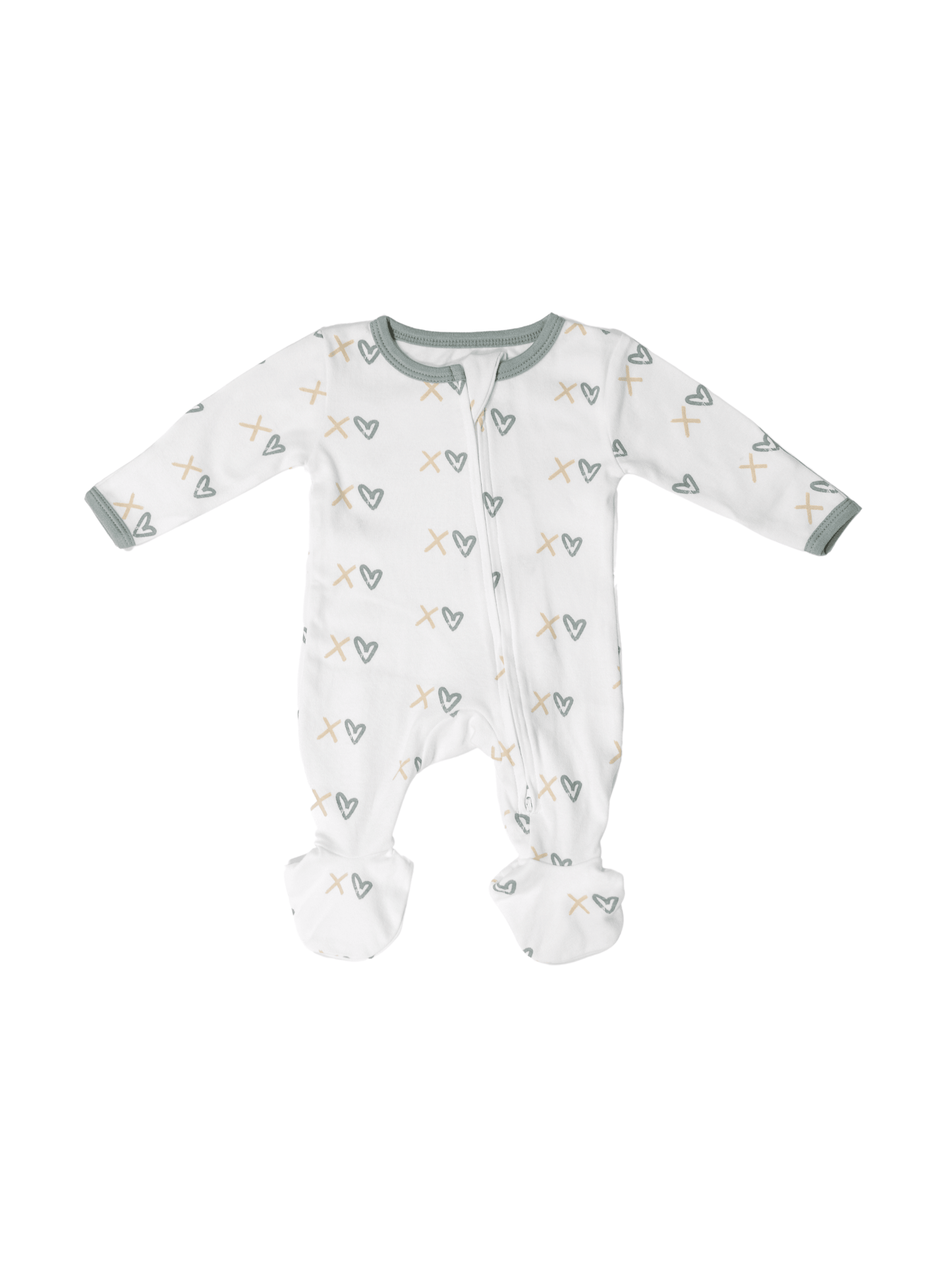 XOXO - Two Way Zipper Organic Cotton Sleep & Play Pajamas - CARLOMAR