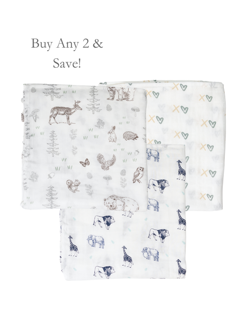 Muslin Swaddle Blanket Bundle