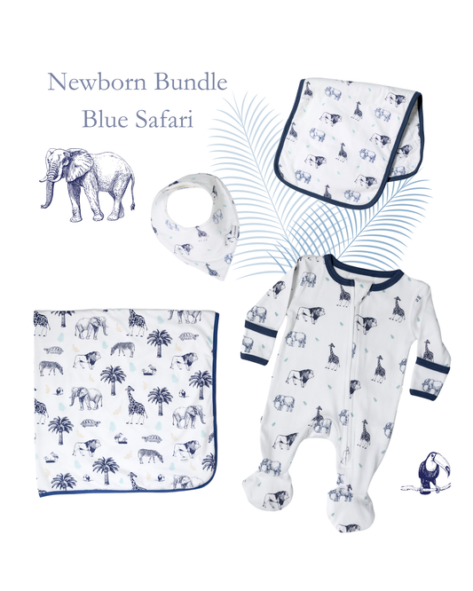 Blue Safari Newborn Essentials Bundle - CARLOMAR