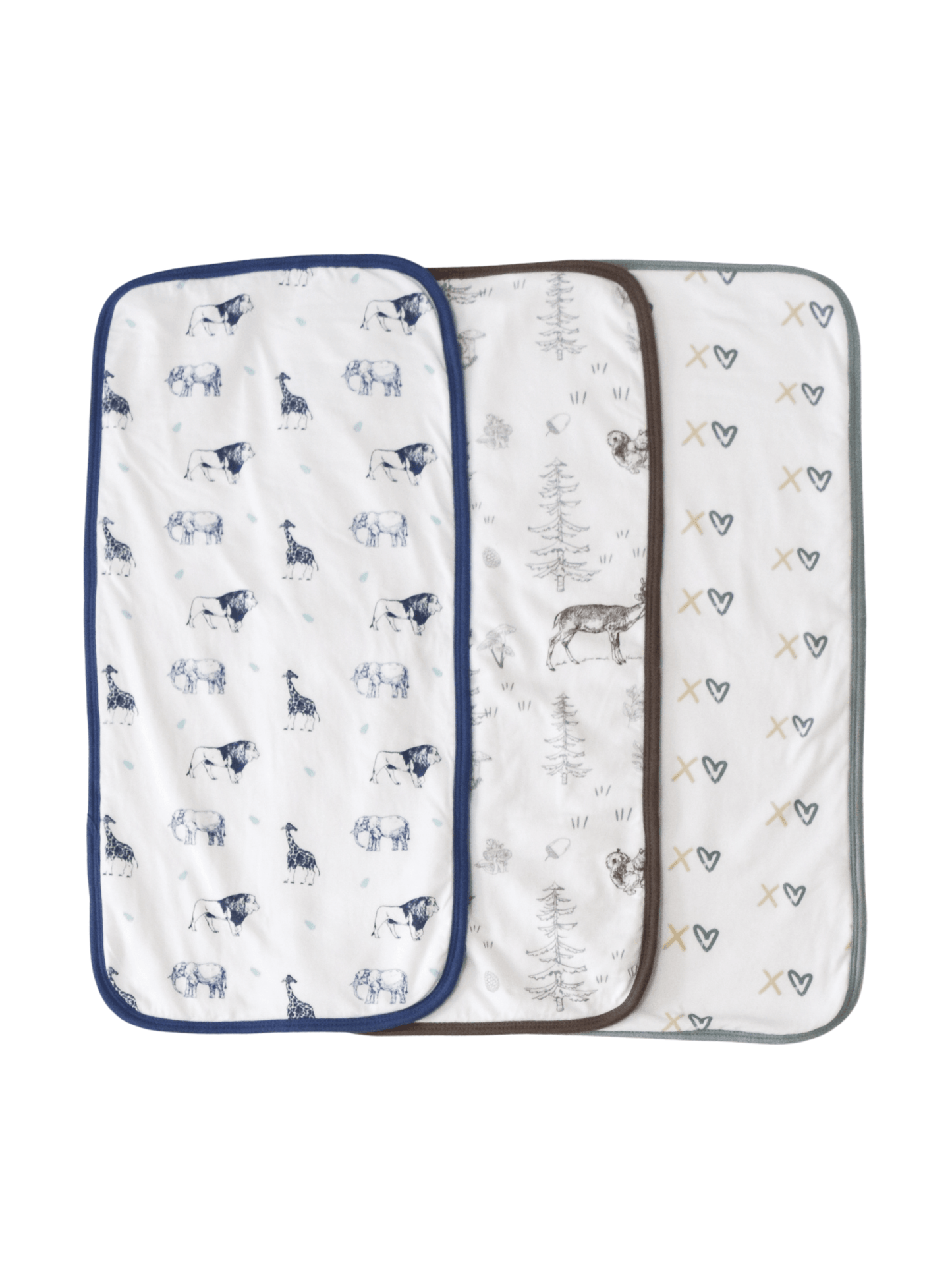 Premium Organic Cotton Burp Cloth Set 3-Pack (Girls) - CARLOMAR