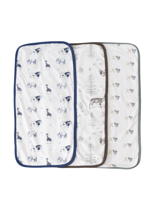 Premium Organic Cotton Burp Cloth Set 3-Pack (Boys) - CARLOMAR