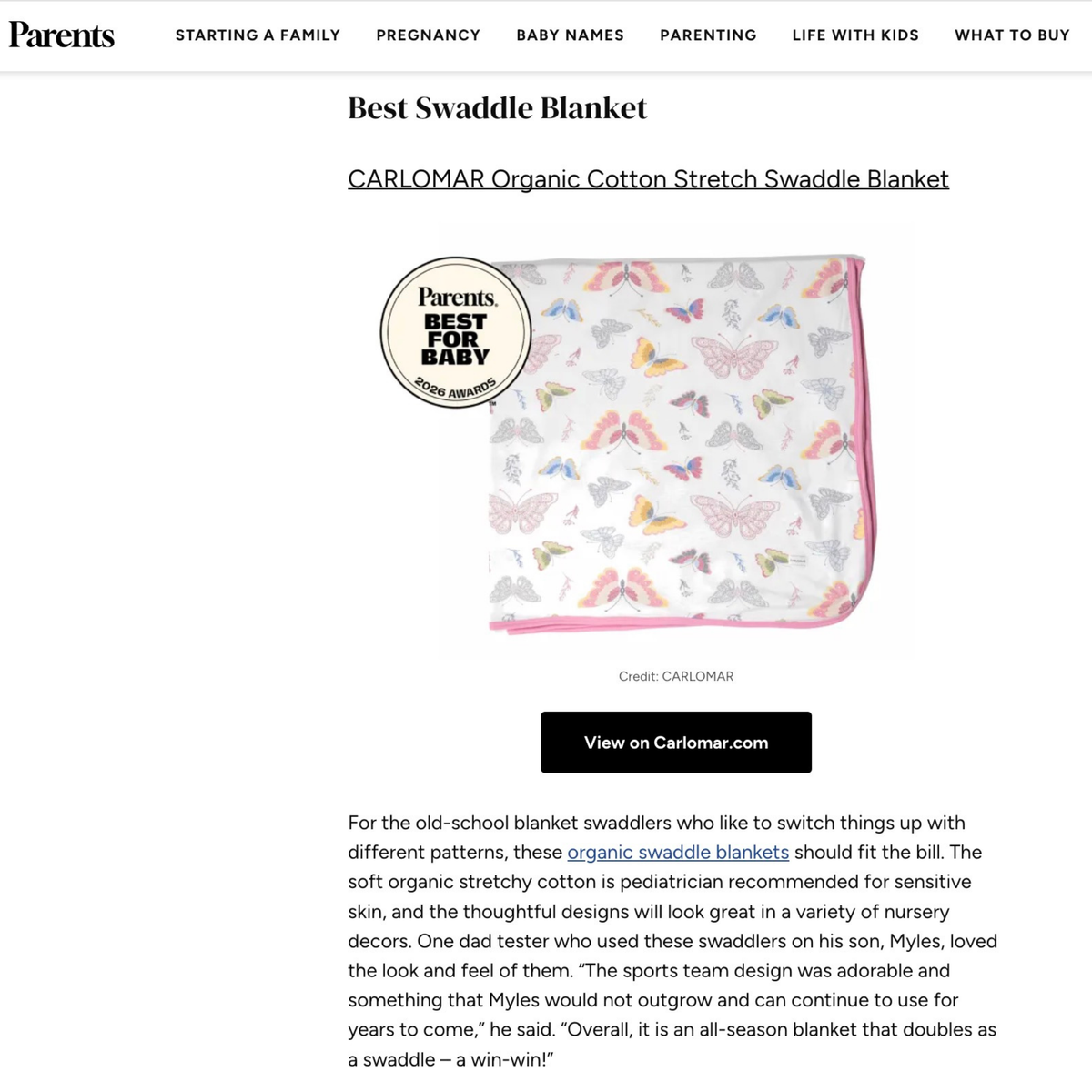 Hot Air Balloon - Organic Cotton Stretch Swaddle Blanket - CARLOMAR