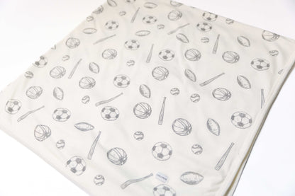 Sports Sketch - Organic Swaddle Stretch Swaddle Blanket - CARLOMAR