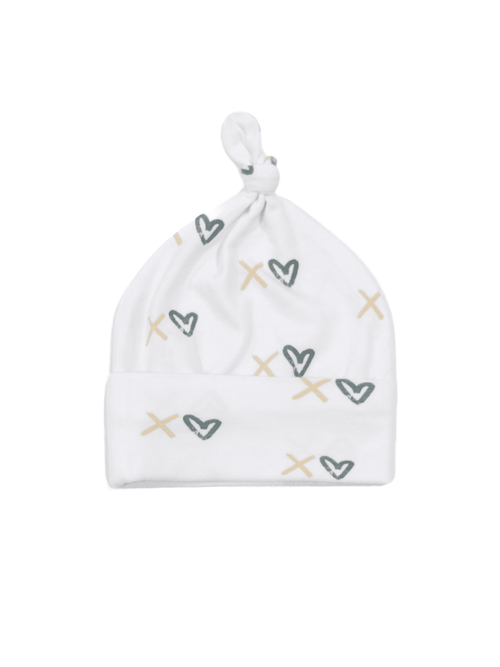 XOXO - Organic Cotton Baby Top Knot Hat - CARLOMAR