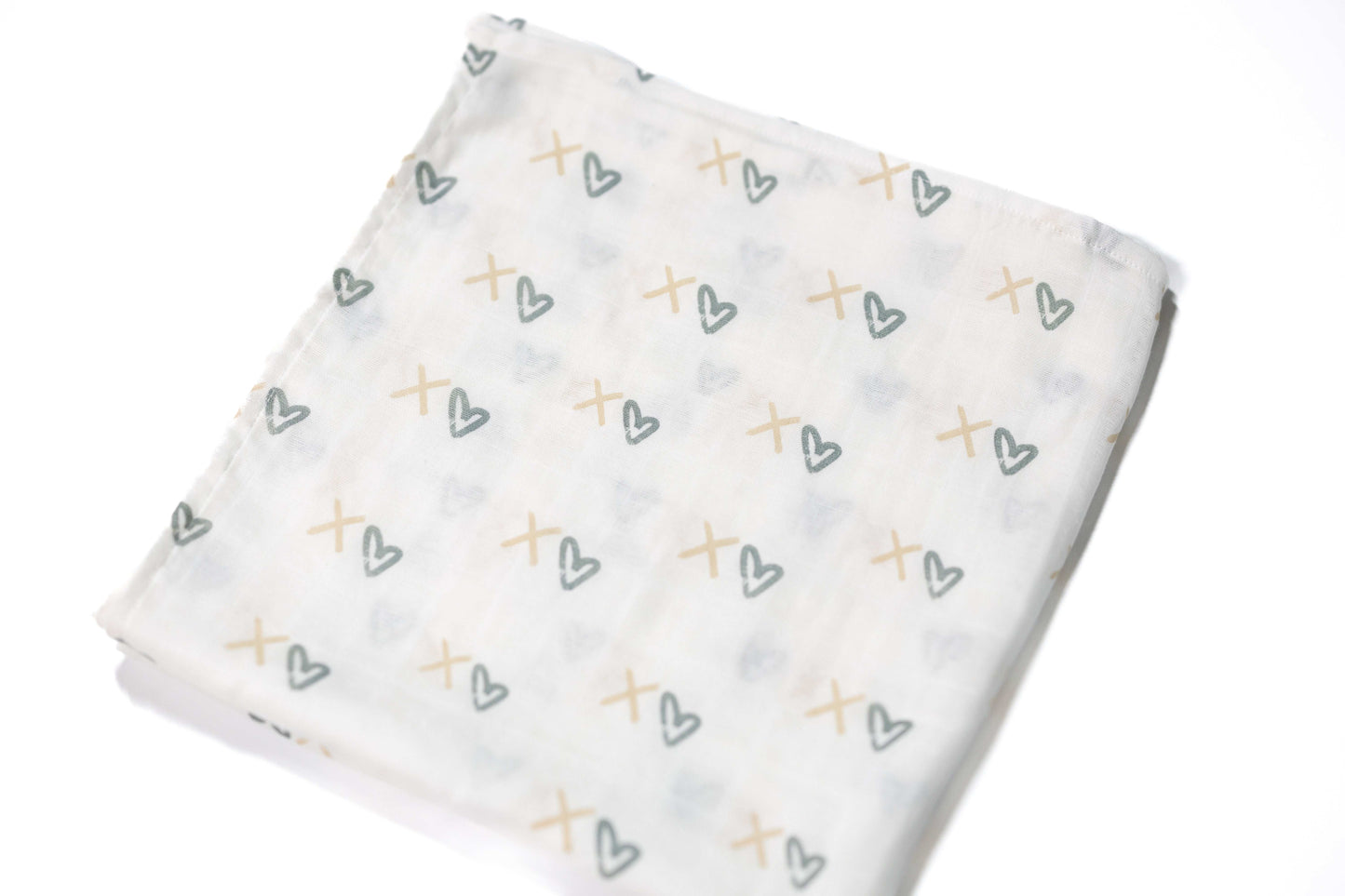 XOXO - Organic Cotton Muslin Swaddle Blanket - CARLOMAR