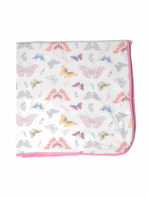 Butterfly - Organic Cotton Stretch Swaddle Blanket - CARLOMAR
