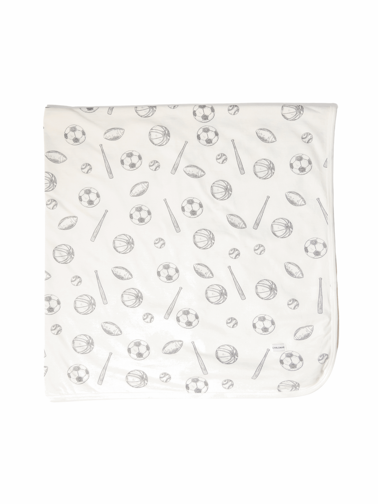 Sports Sketch - Organic Swaddle Stretch Swaddle Blanket - CARLOMAR