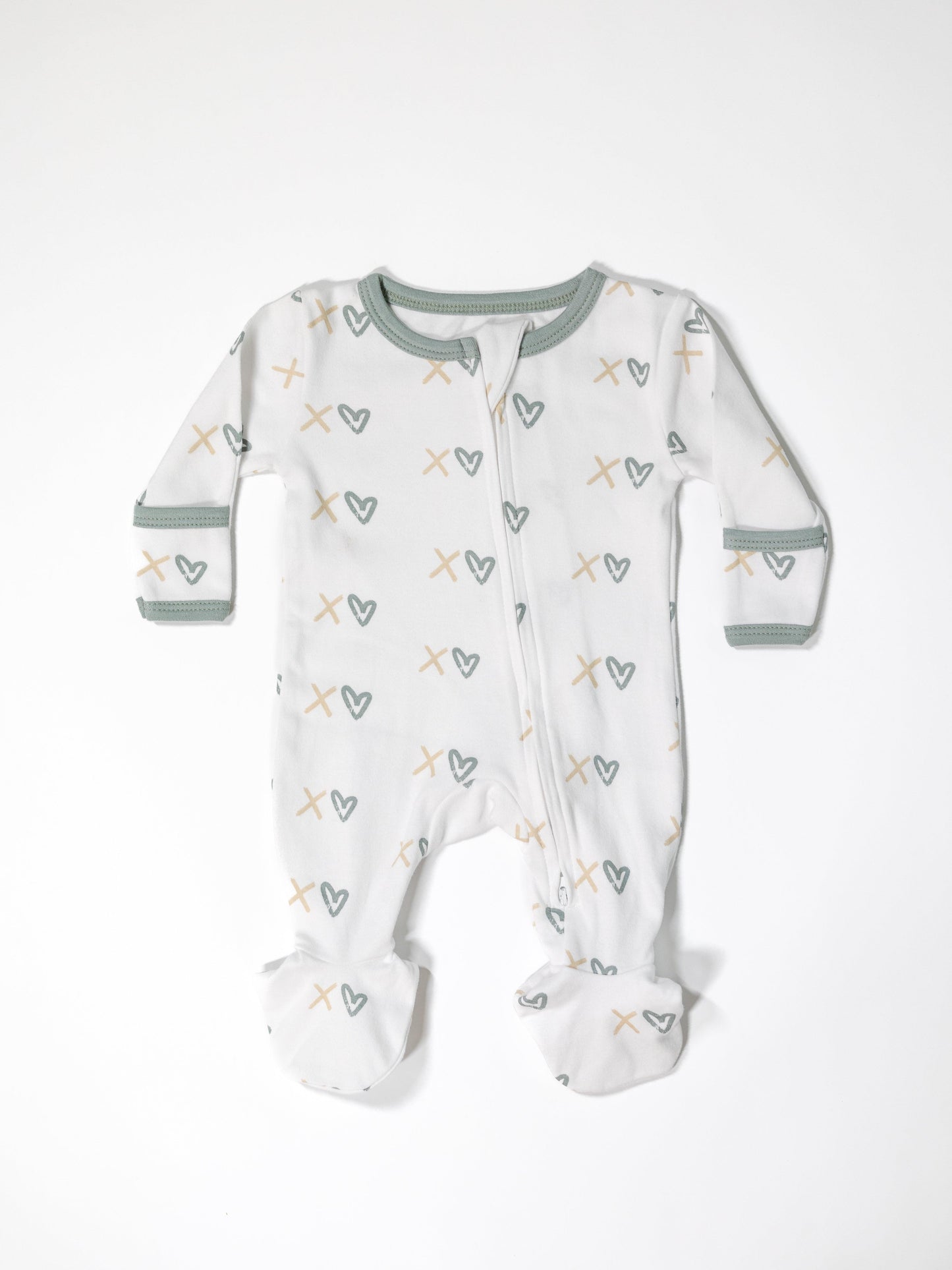 XOXO - Two Way Zipper Organic Cotton Sleep & Play Pajamas - CARLOMAR
