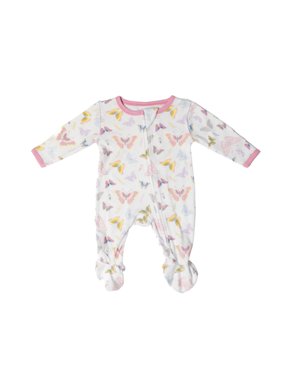 Butterfly - Two-Way Zipper Organic Cotton Sleep & Play Pajamas - CARLOMAR
