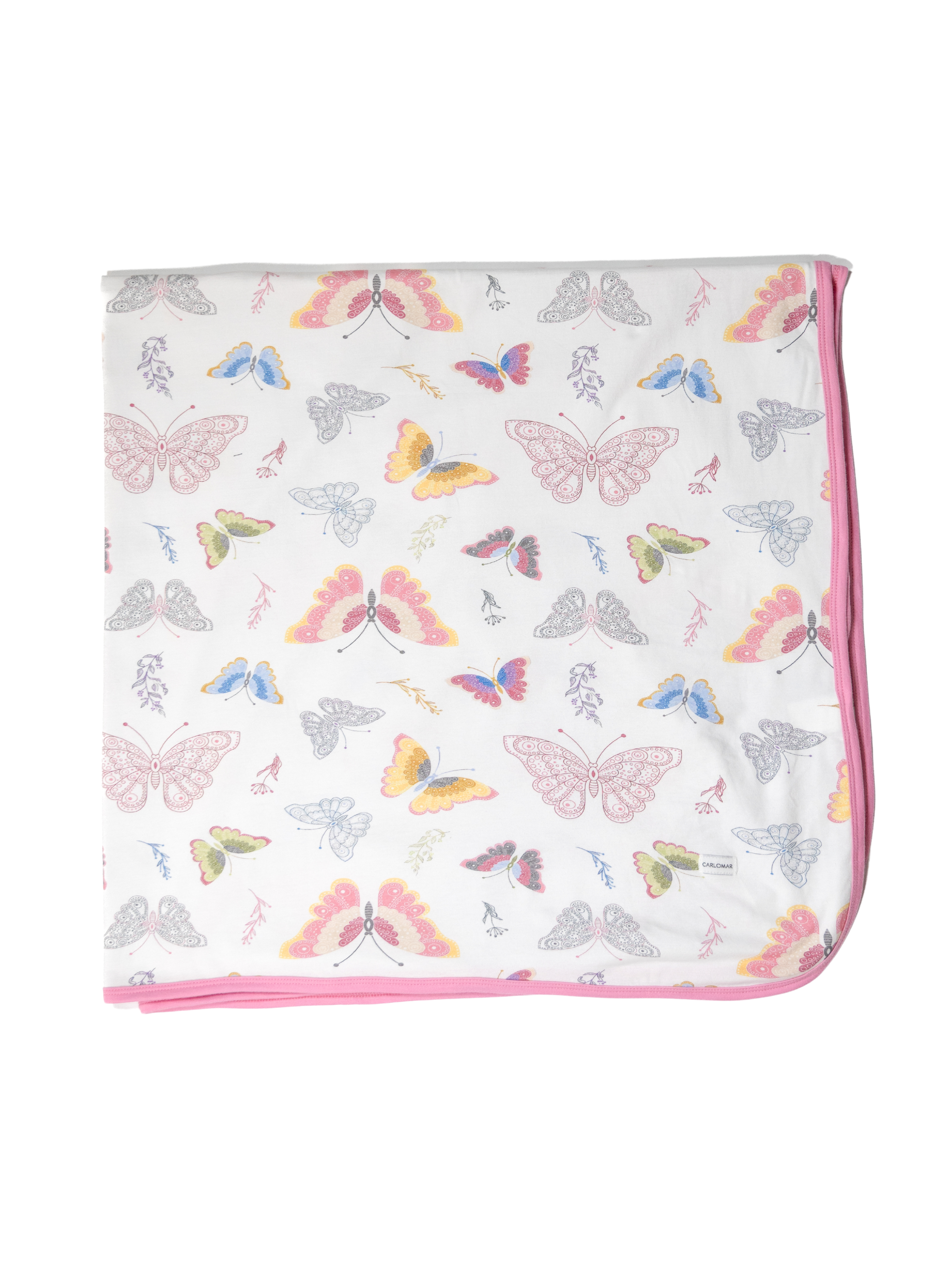 Butterfly - Organic Cotton Stretch Swaddle Blanket - CARLOMAR