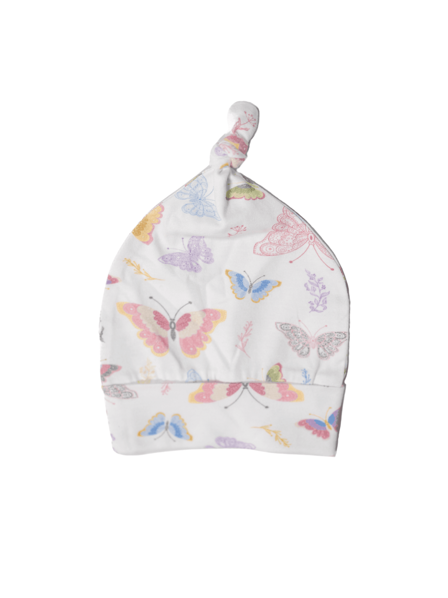Butterfly - Organic Cotton Baby Top Knot Hat - CARLOMAR
