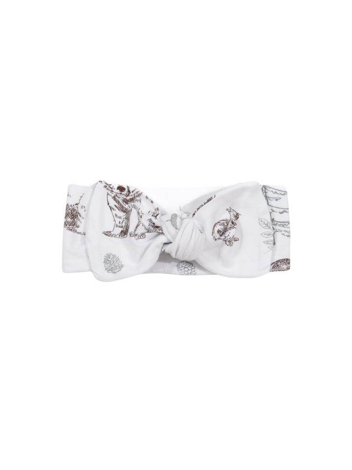 Woodland Sketch -Organic Cotton Baby Headband Bow - CARLOMAR