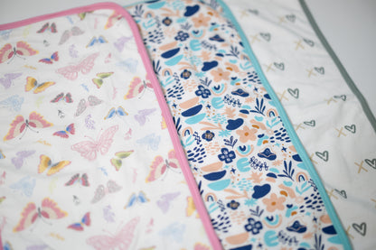 Premium Organic Cotton Burp Cloth Set 3-Pack (Girls) - CARLOMAR