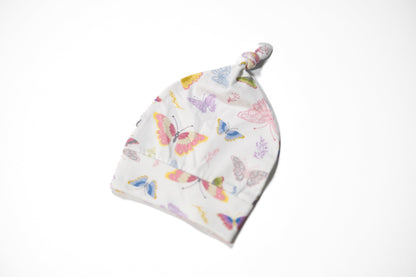 Butterfly - Organic Cotton Baby Top Knot Hat - CARLOMAR