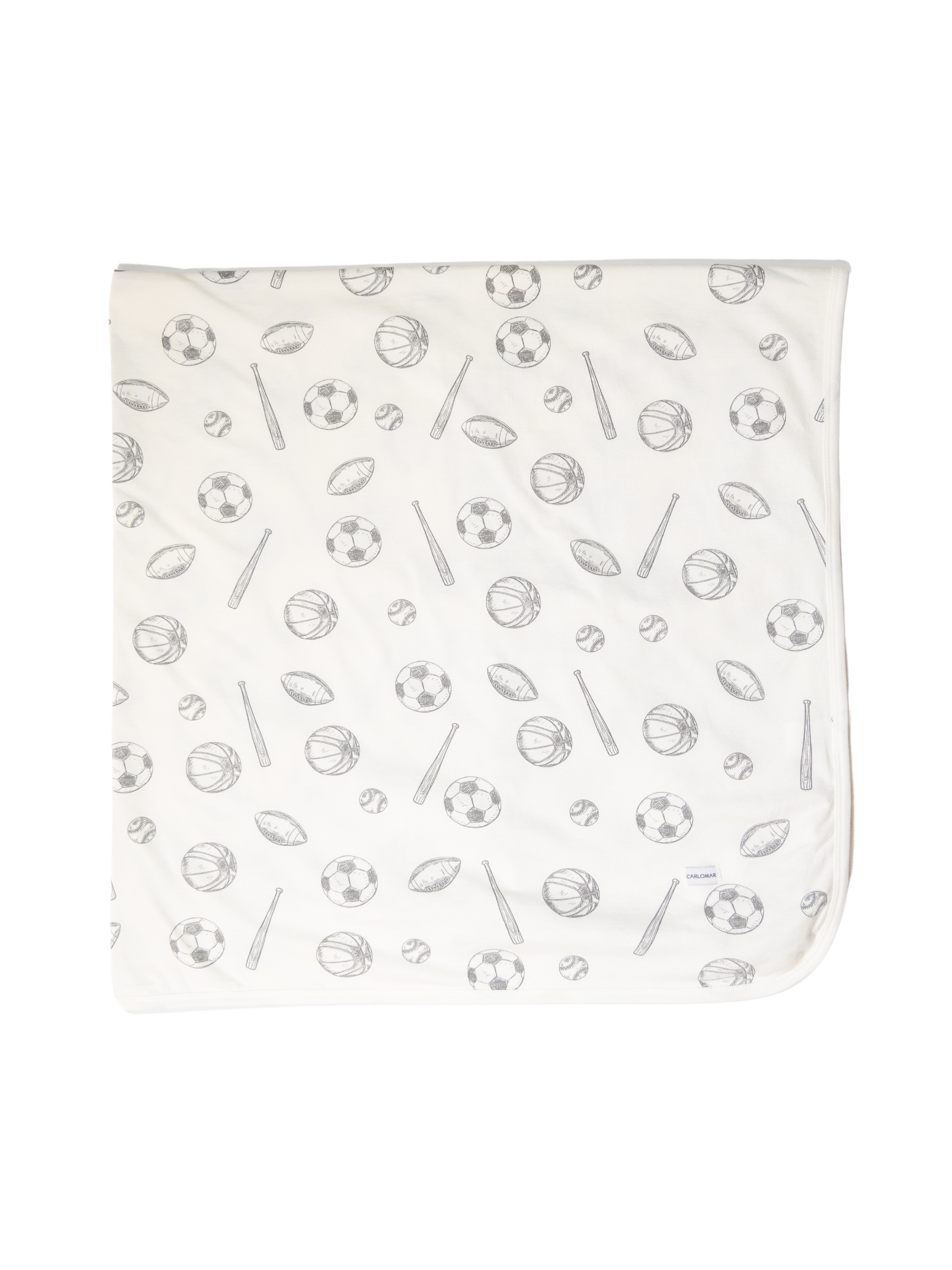 Sports Sketch - Organic Swaddle Stretch Swaddle Blanket - CARLOMAR