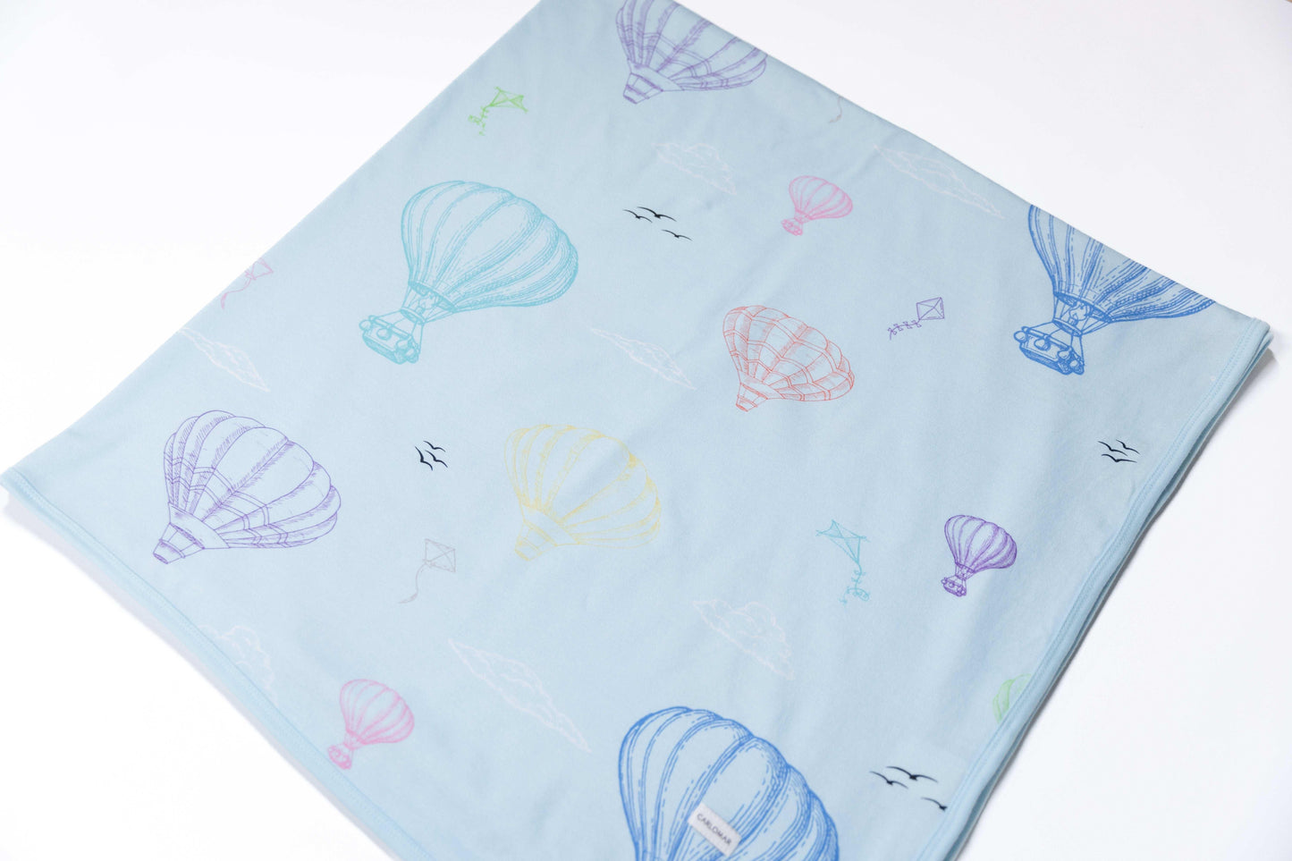 Hot Air Balloon - Organic Cotton Stretch Swaddle Blanket - CARLOMAR