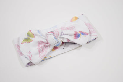 Butterfly - Organic Cotton Baby Headband Bow - CARLOMAR