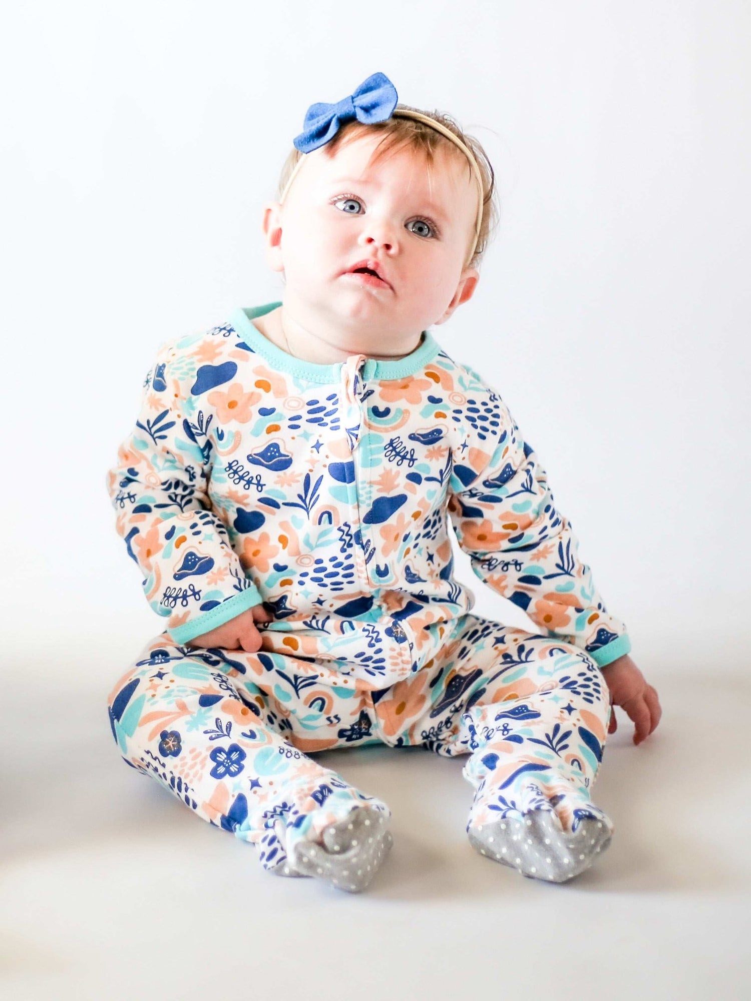 Peachy Blue Boho Newborn Essentials Bundle - CARLOMAR