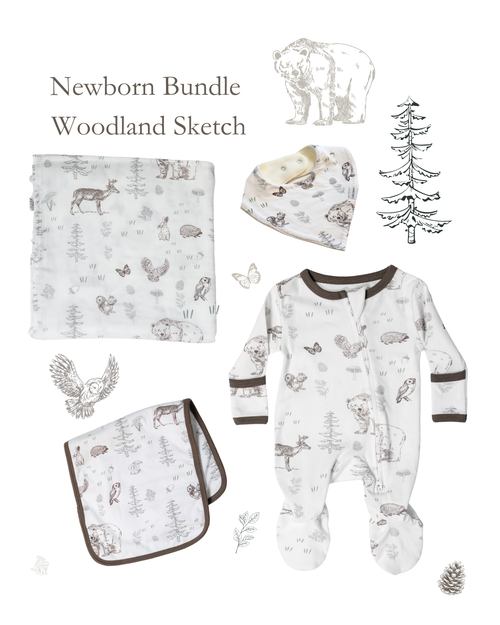 Woodland Sketch Newborn Essentials Bundle - CARLOMAR